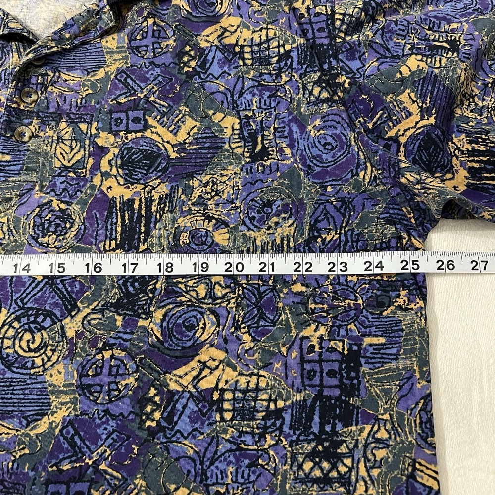 Vintage 90's Nike Golf Polo Abstract Geometric Print Men's Size XXL Tiger Woods - Picture 6 of 8
